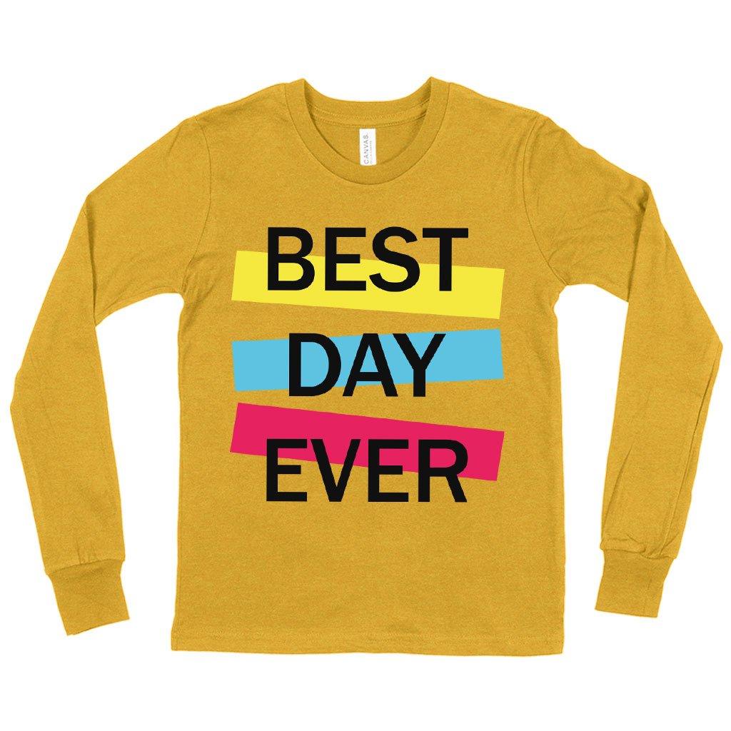 Kids' Best Day Ever Long Sleeve T-Shirt - Graphic Tee Shirts - MRSLM