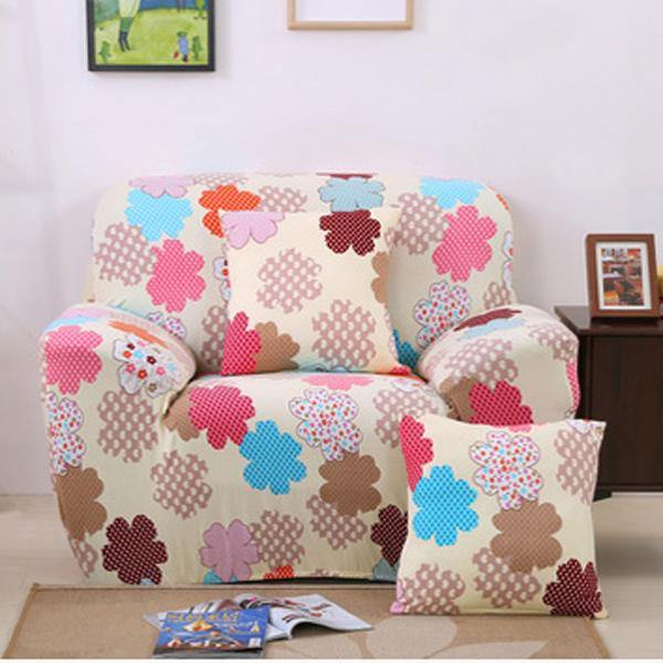 Creative Chair Covers Seater Textile Spandex Strench Flexible Printed Elastic Sofa Couch Cover Furniture Protector With Two Pillow Cases - MRSLM