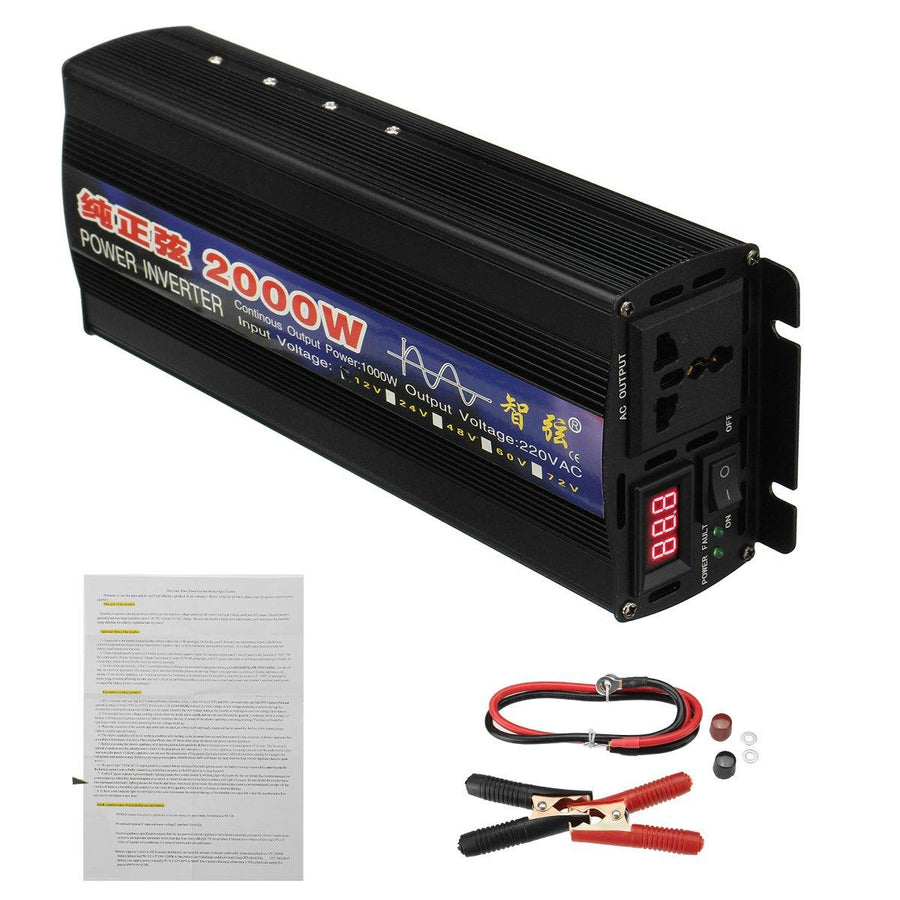 5000W Power Inverter DC 12V To AC 220V Modified Sine Wave Truck Converter Camp - MRSLM