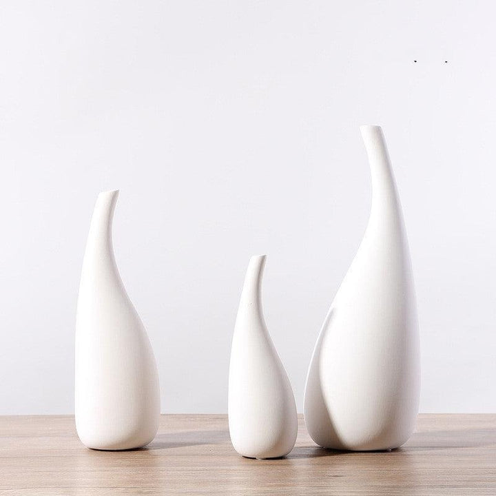 Nordic Decoration Home White Flower Vase Ins Small Simple Modern - MRSLM