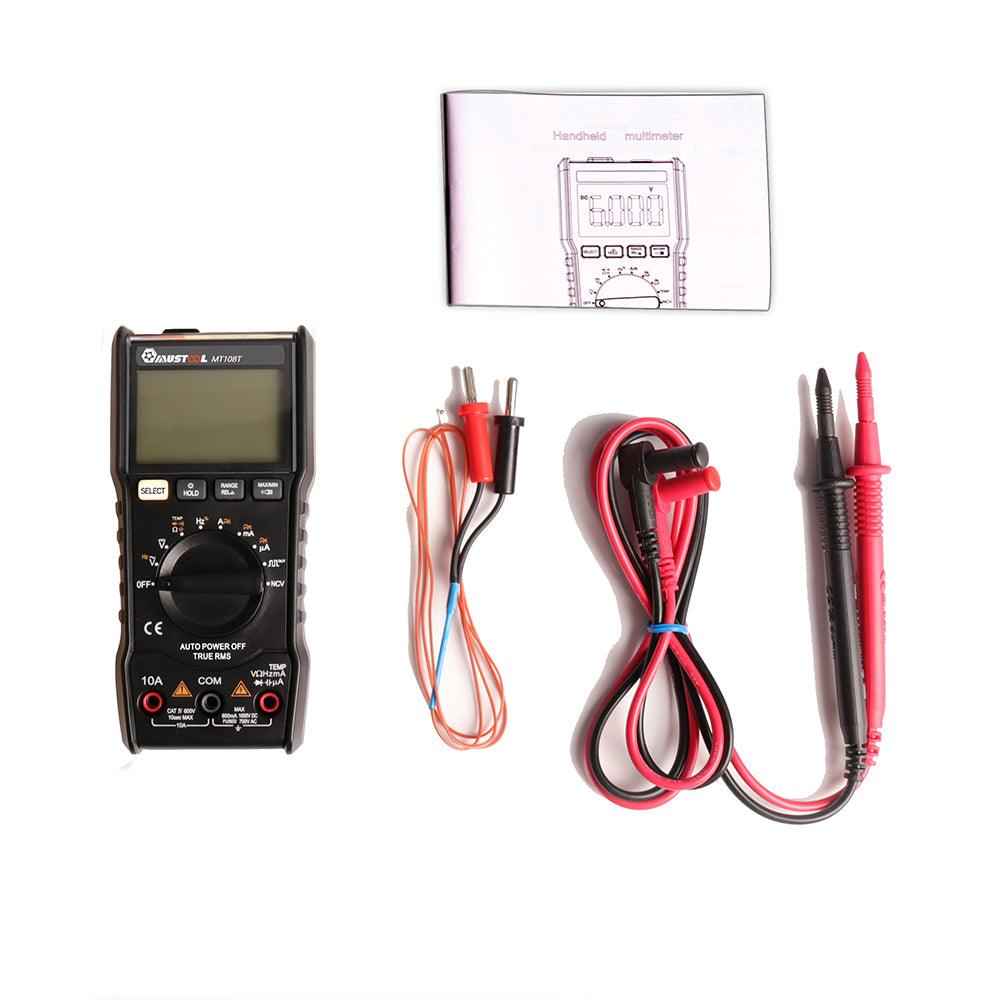 MUSTOOL MT108T Square Wave Output True RMS NCV Temperature Tester Digital Multimeter 6000 Counts Backlight - MRSLM