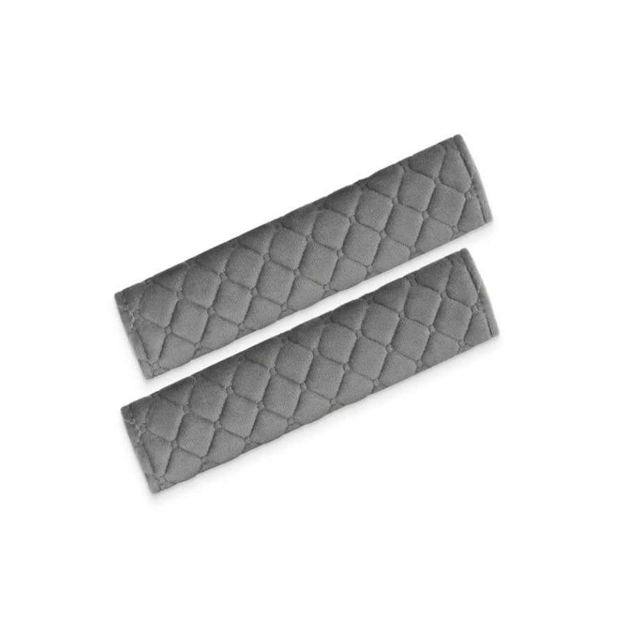 Gray Soft Patterned Seat Belt Strap Covers - MRSLM