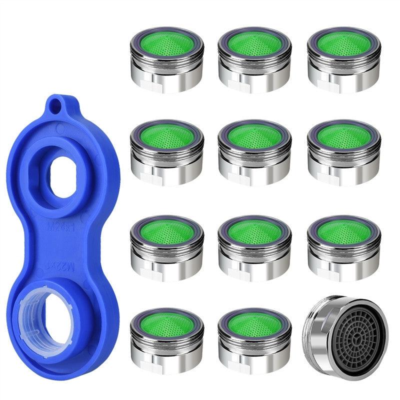 20Pcs Water Saving Aerator Copper Faucet Nozzle Aerator Wrench Jet Regulators Filter Spare Part for Kitchen Bath Faucet Tap Accessory - MRSLM