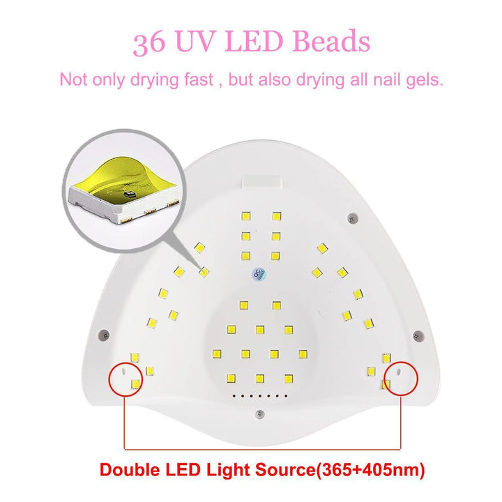 Nail Dryer UV Lamp For Gel Varnish Nails Gel Polishing 30S/60S/90S Timing Lamp Nail Dryer For Drying Nail Art Tool - MRSLM