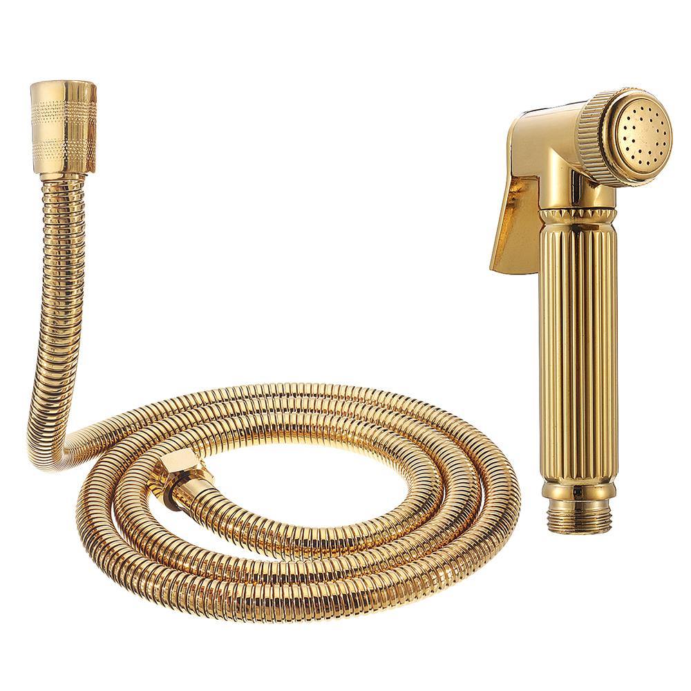 Copper Bathroom Portable Bidet Sprayer Handhold Toilet Bidet Shower Head for Personal Hygiene w/ 1.5m Stainless Steel Hose - MRSLM