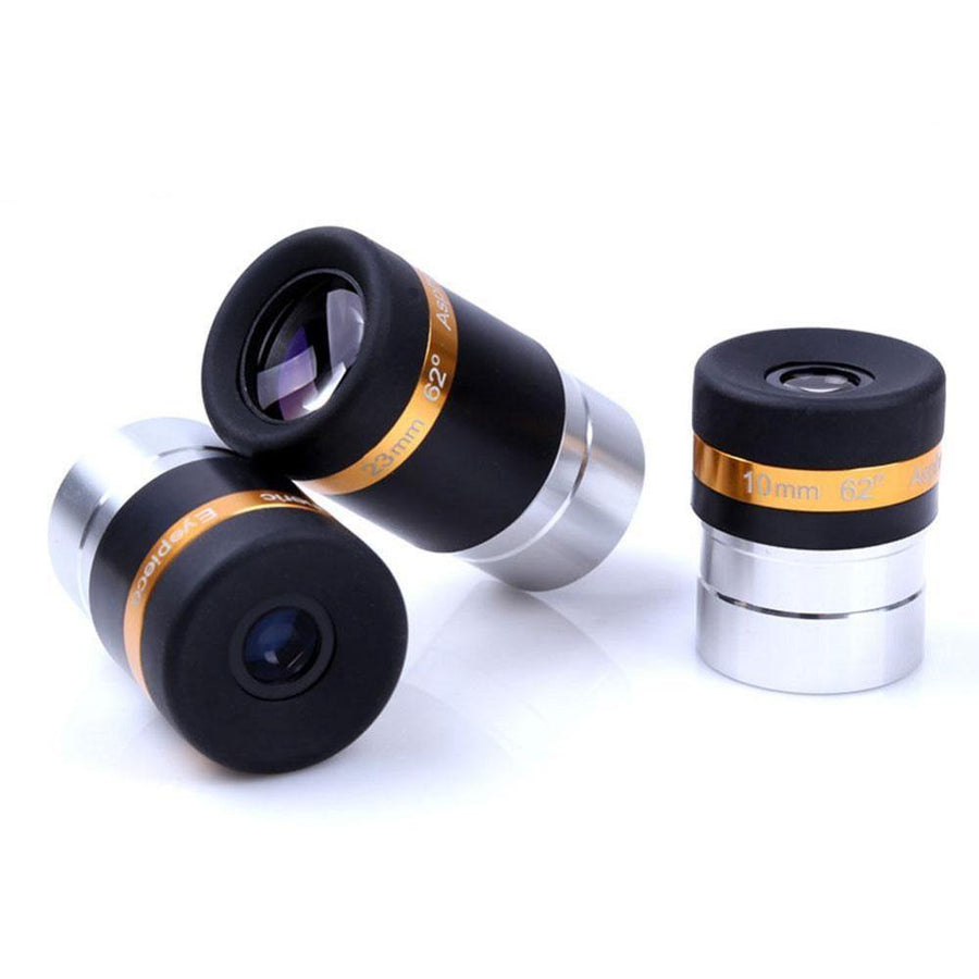 3Pcs Aspheric Telescope Eyepiece Wide Angle 62 Degree Lens 4/10/23mm Accessories For 1.25 Inch / 31.7mm Astronomy Telescope Gadgets - MRSLM