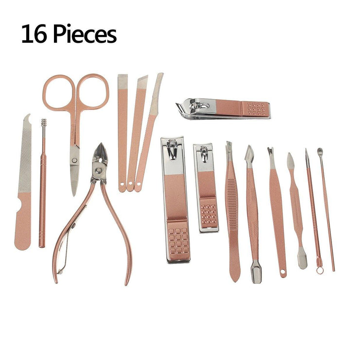 7/10/12/16 / 18Pcs Nail Clipper Set Multi-piece Set Stainless Steel Accessories Nail Clippers Pedicure Beauty Manicure Tool - MRSLM