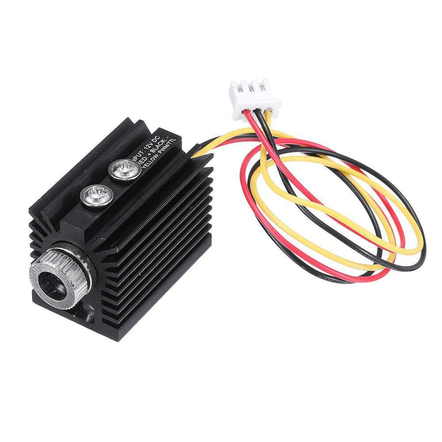 405nm 100/180/300mW Blue Violet Dot Laser Module Variable Focus TTL/PWM Modulation w/ Heat Sink 2.54-3P for DIY Laser Engraver - MRSLM