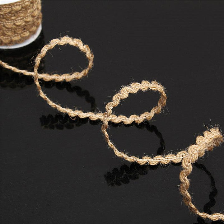 5M Natural Hessian Rope Burlap Ribbon DIY Craft Vintage Wedding Party Home Decor - MRSLM