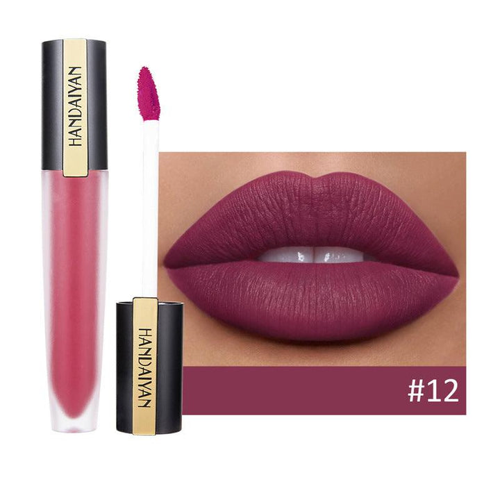 HANDAIYAN Matte Lip Gloss Lips Lipstick Long Lasting Liquid Cosmetics Exaggerated Makeup - MRSLM