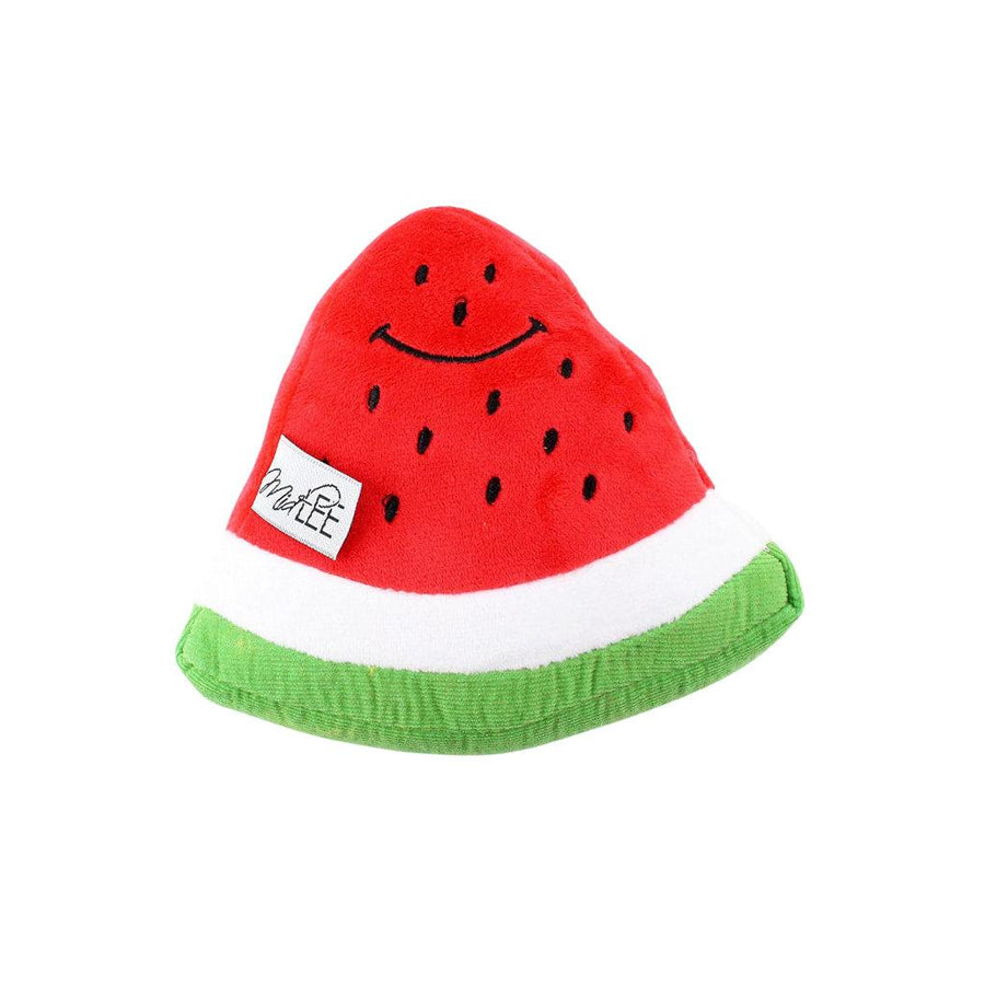 Smiley Watermelon Squeaker Plush Dog Toy - MRSLM