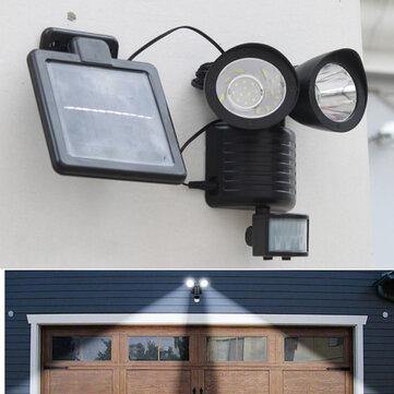 22 LED Solar Powered Dual Light Flood Lamp Security Garage Motion Sensor Outdoor - MRSLM