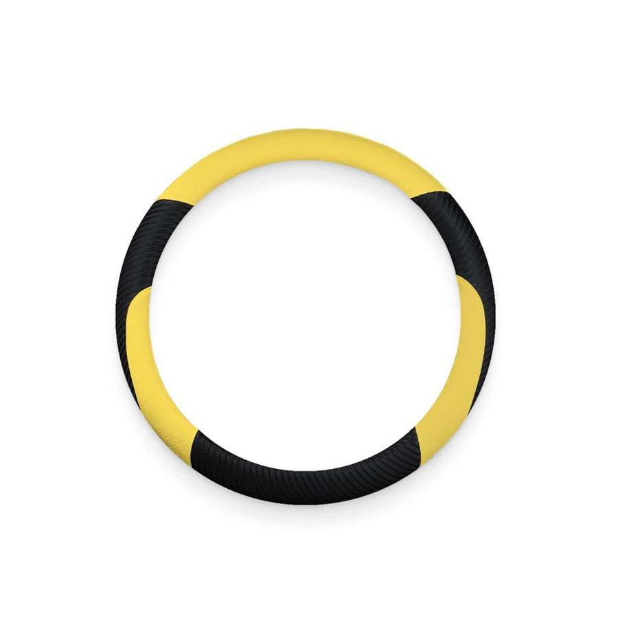 Yellow & Black Soft Steering Wheel Wrap - MRSLM