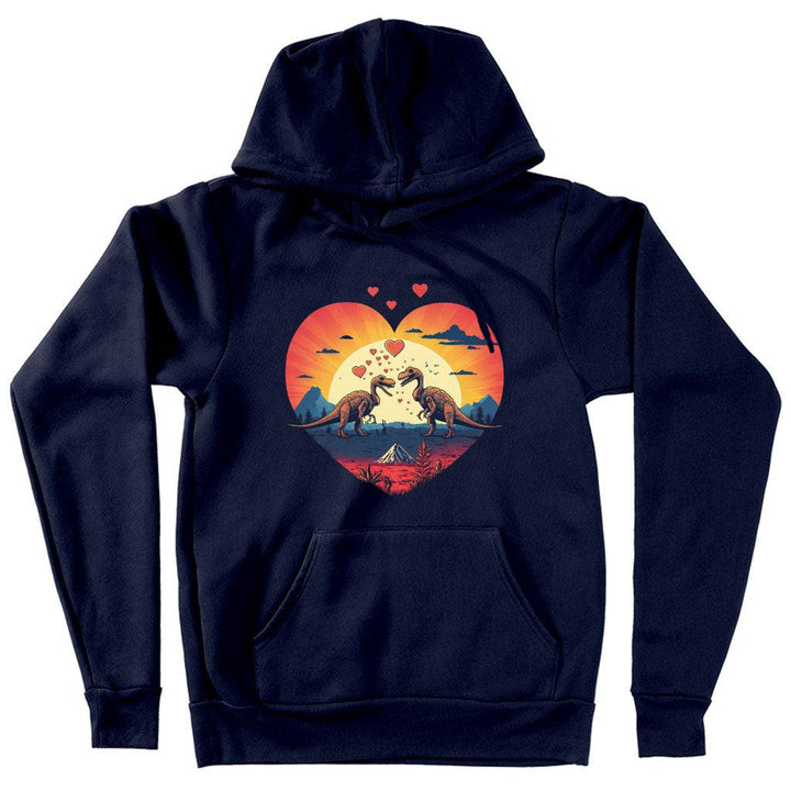 Cartoon Hooded Sweatshirt - Dinosaur Themed Hoodie - Unique Hoodie - MRSLM