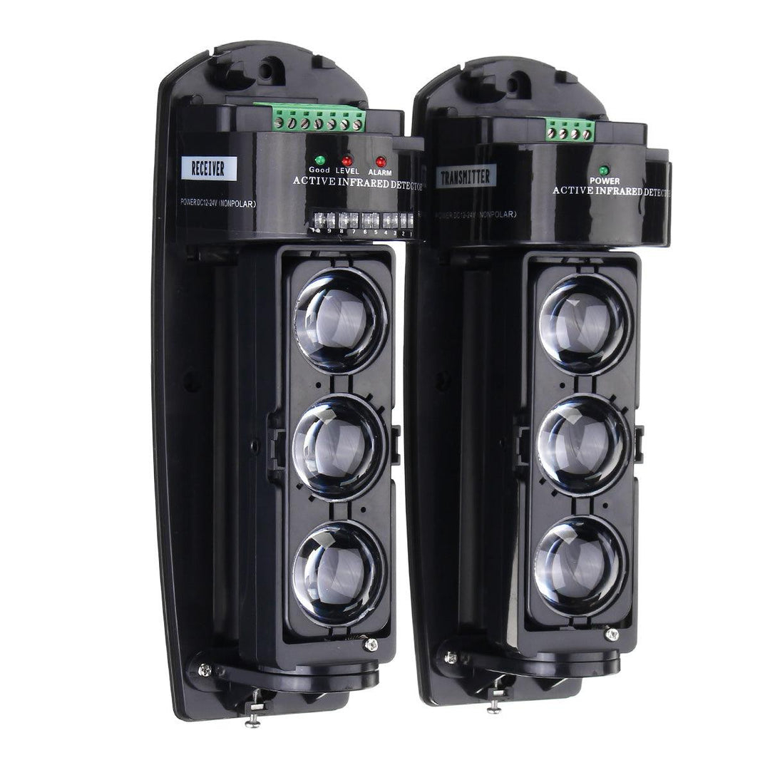 250M Alarm Triple Beam Photoelectric Infrared LED Detector Home Garden Security System Transmiter + Receiver - MRSLM