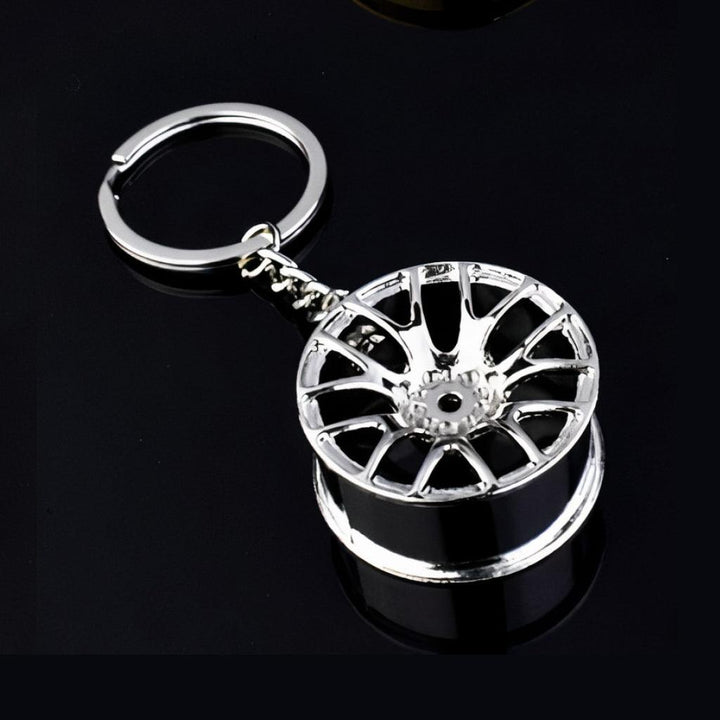 Silver Tire Wheel Keychain - MRSLM