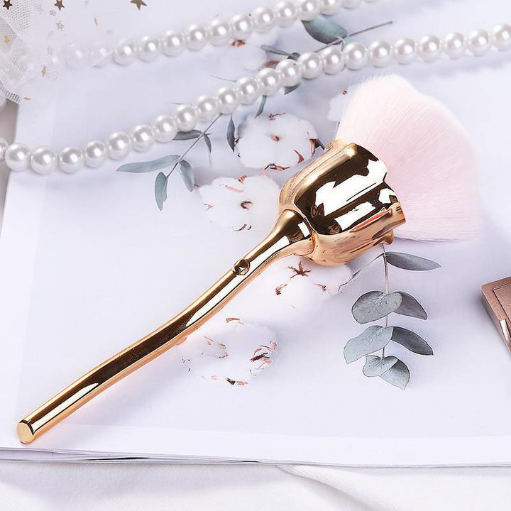 Rose Flower Makeup Brushes Foundation Powder Blushes Contour Cosmetic Brush - MRSLM