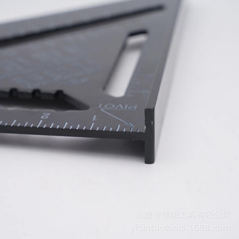 7/12'' Metric Aluminum Alloy Speed Square Triangle Angle Protractor Guide Ruler - MRSLM