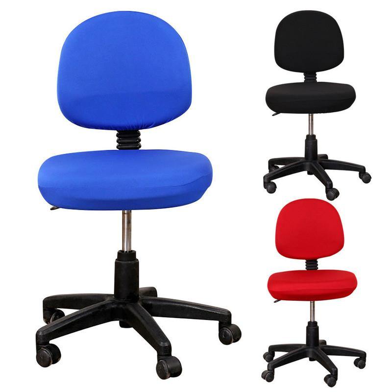 Removable Office Computer Swivel Chair Seat Cover Case w/ Headrest Covers - MRSLM