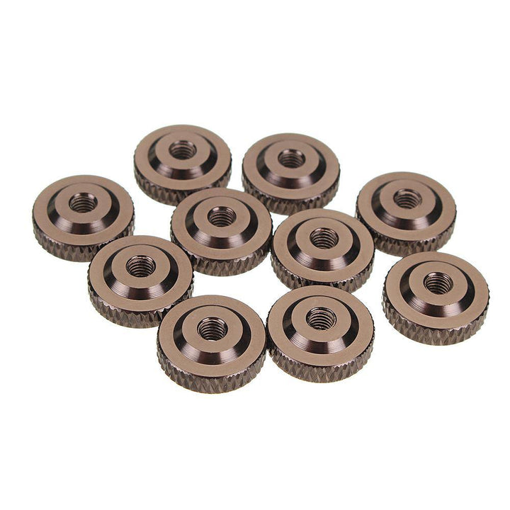 Suleve M3AN12 10Pcs M3 Knurled Thumb Nut w/ Collar Screw Spacer Washer Aluminum Alloy Multicolor - MRSLM