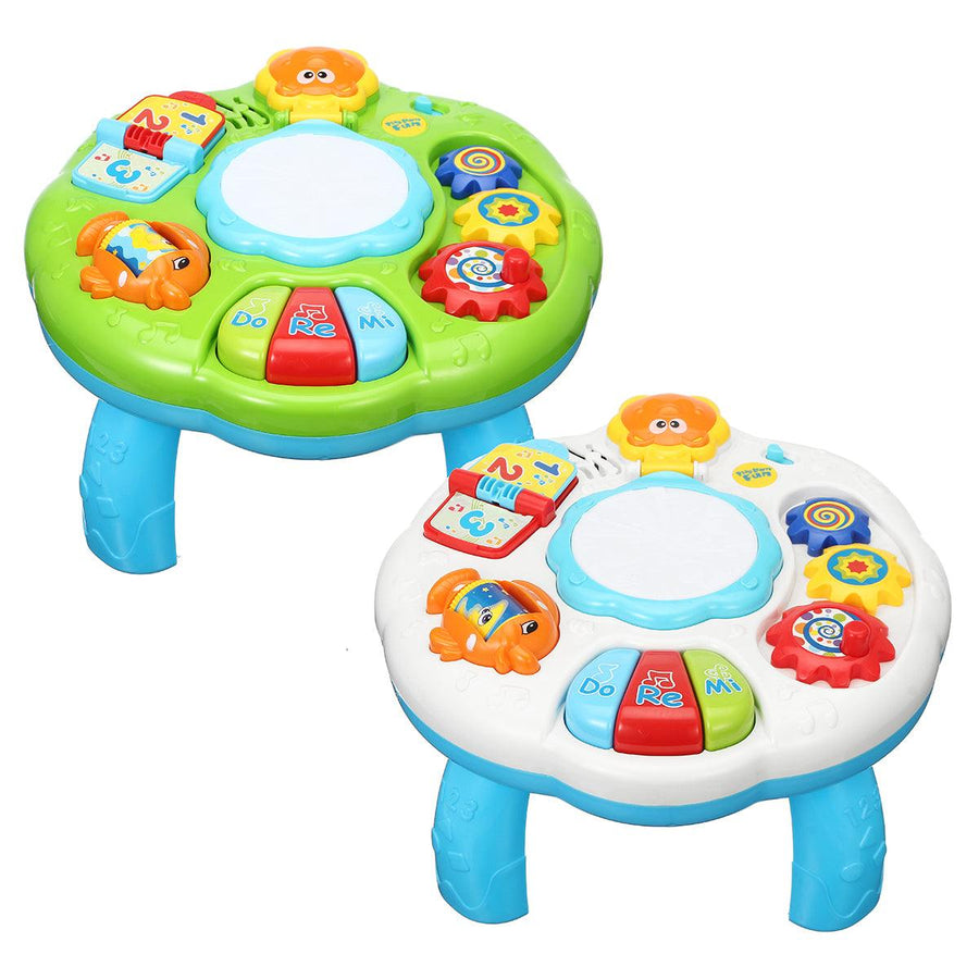 Educational Piano Pat Drum Musical Baby Activity Learning Table Game Playing Toys - MRSLM