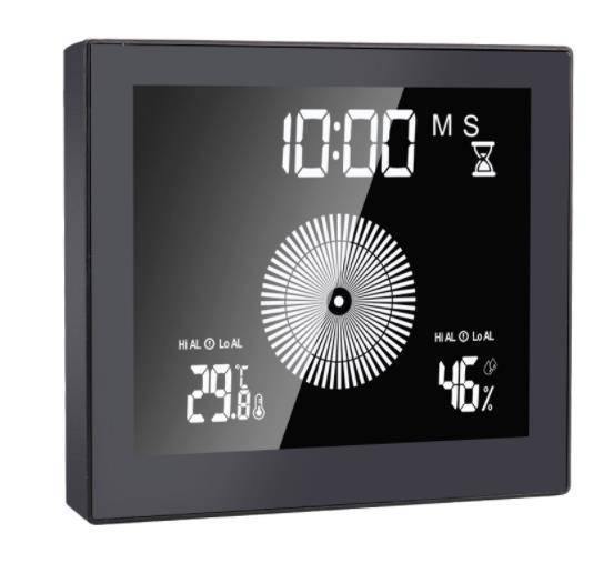 LCD Wall Clock Waterproof Bathroom Countdown Temperature Humidity Display Digital Clock Snooze Function Alarm Clock - MRSLM